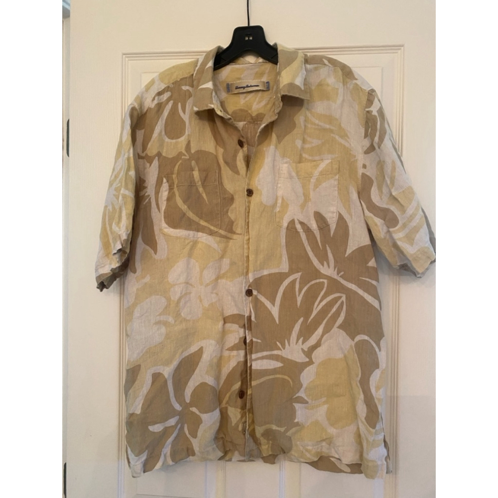 Men's Tommy Bahama Linen Shirt, L/G, Beige